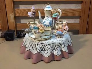 1991 Enesco Tea For Two Mice Musicbox