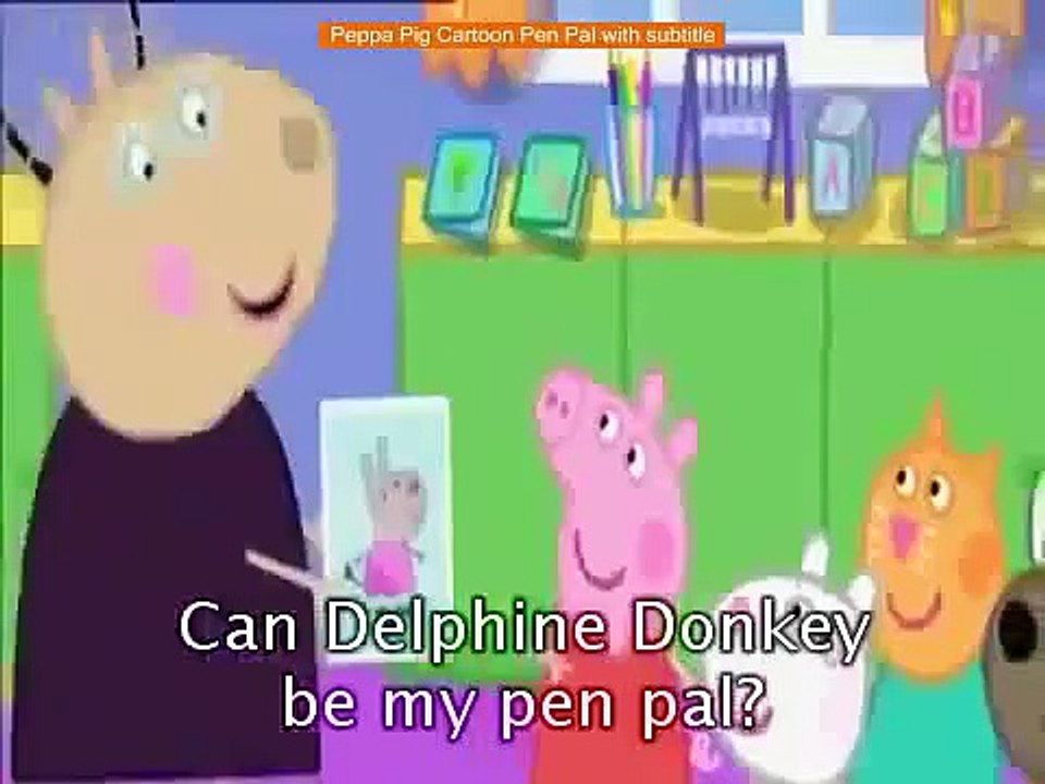 Peppa Pig Cartoon Pen Pal with subtitle