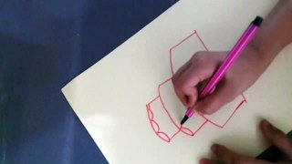 How to draw a cartoon cake