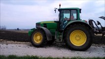 Aratura-plowing con John Deere 6830 e trivomere Tolusso a Barbeano (PN)