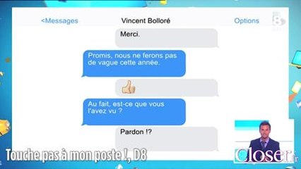 TPMP : Bertrand Charmeroy envoie un sms à Vincent Bolloré, lundi 31 août