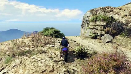 Extrait / Gameplay - GTA 5 (Fuck la Gravité ! Vol Epique en Moto !)