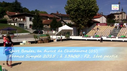 Premier tour F2, France Simple, Sport Boules, Chalamont 2015
