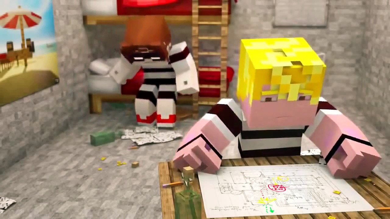 Побег из тюрьмы Minecraft Анимация