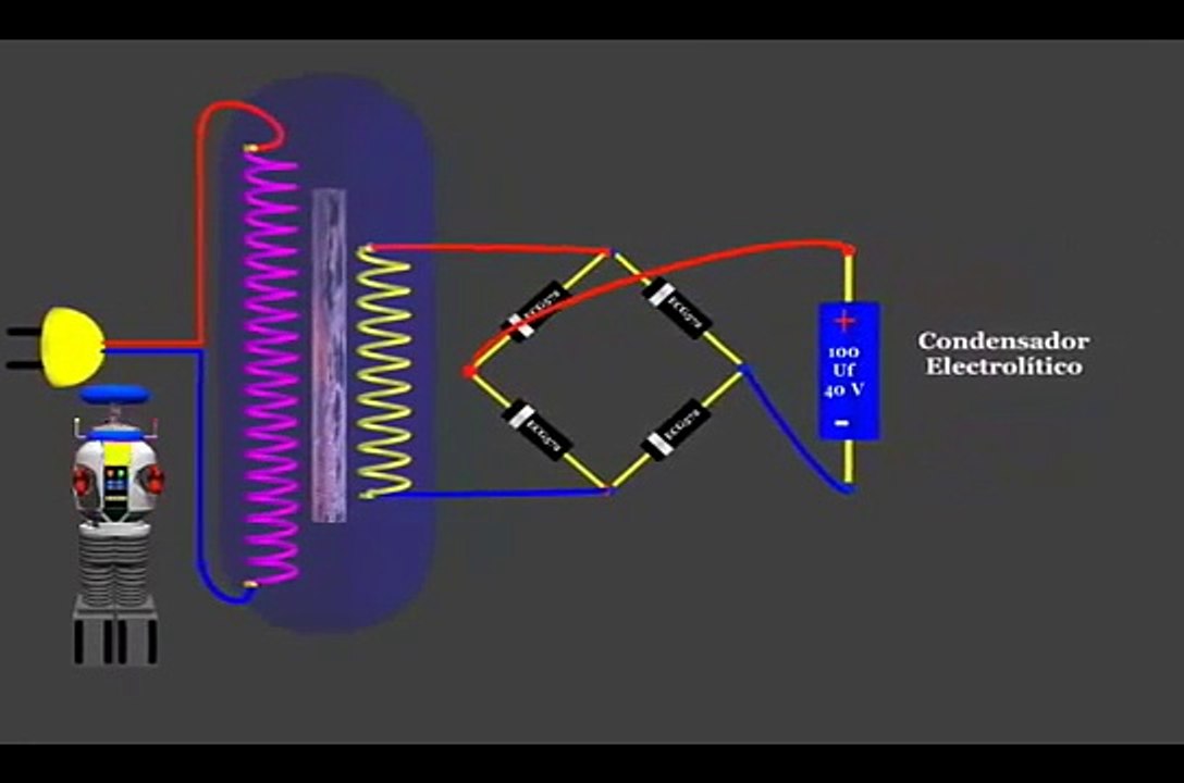 Fuente de Poder Regulada de 12 Voltios (Animada)