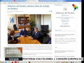 Defensor del Pueblo de Venezuela concluye visita a la ONU, en Ginebra