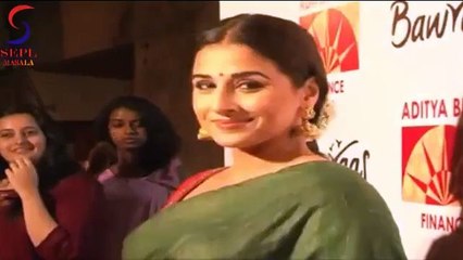 Download Video: bUSTY Vidya Balan Pallu Slip - Gorgeous lOOKS in Green Saree