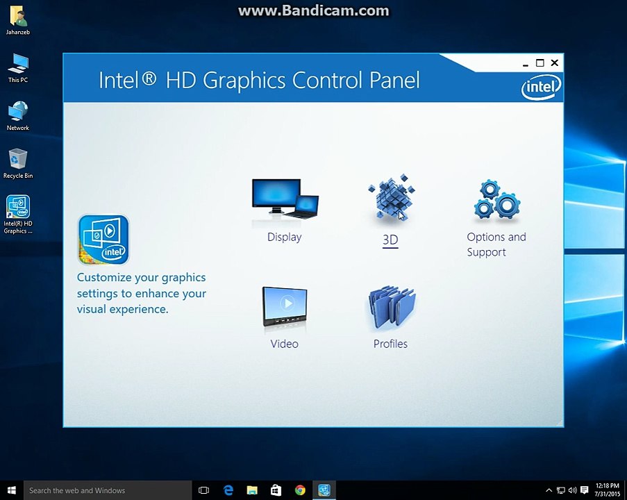how to optimize intel hd & iris pro graphic on windows10
