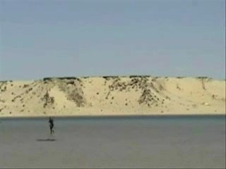 Steeve fait du kite à Dakhla