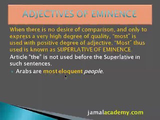 The Adjective of Eminence