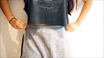 DIY skirt out of sweatpants & other clothes from sweatpants