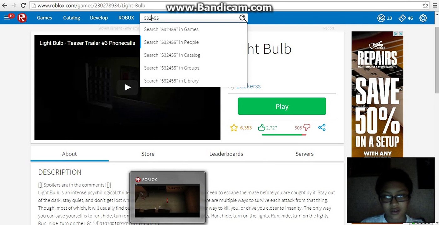 Roblox Horror Light Bulb Ep 1