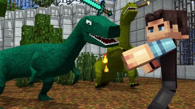 jurassic world minecraft animation parody