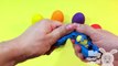 Learn Colours with Play Doh Surprise Eggs!  Opening Eggs and Spelling Colours with toys! Lesson 1