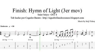 Finish: Hymn of light - Saint seiya Tab en guitar pro