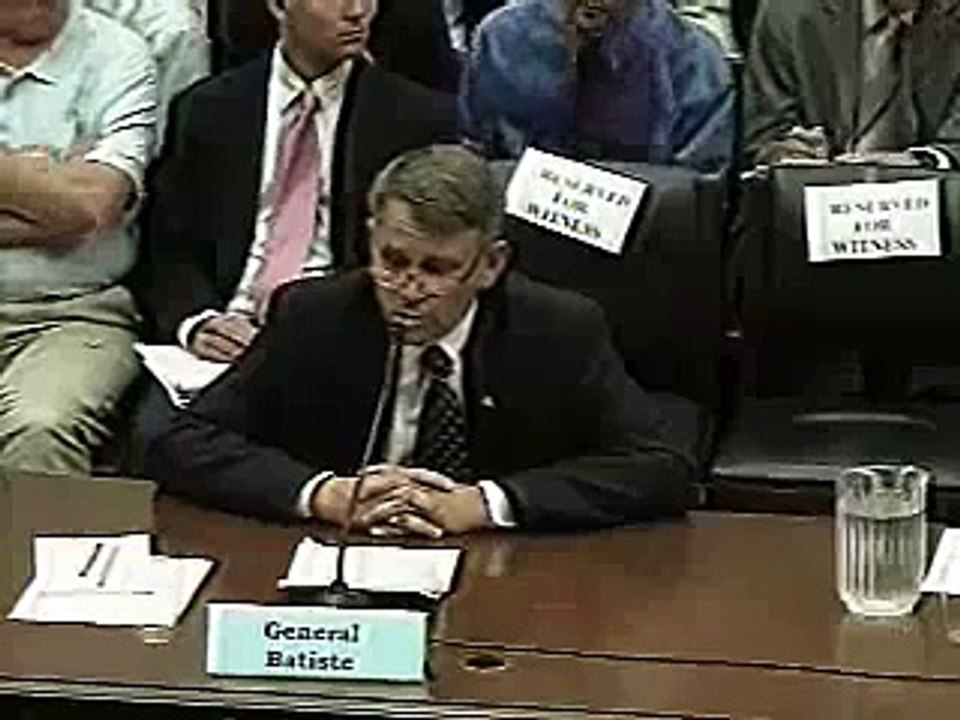 Hearing on Iraq Escalation: Batiste's Testimony