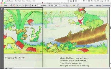Seven Froggies Went to School (read aloud)