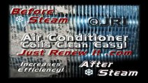 Steam Cleaner Blasts Clean AC Coils! Steam Cleaner system in action Air Conditioner Coil Cleaning