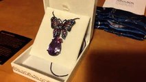 Wizard of OZ' purple butterfly fairy genuine austrian crystal women's pendant necklace