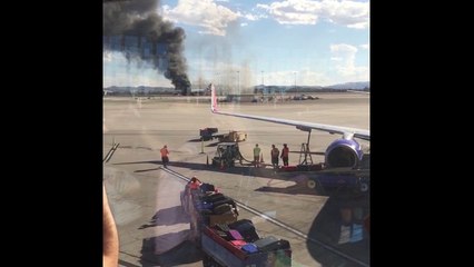 BA flight burns on Las Vegas runway