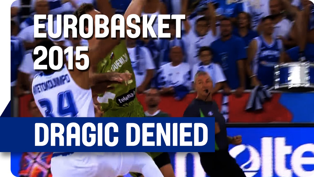 Dragic's Lay-Up Gets Swatted by Antetokounmpo! - EuroBasket 2015