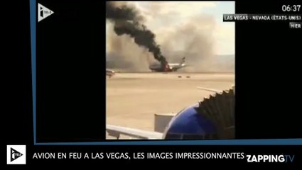 Avion en feu à Las Vegas, les images impressionnantes