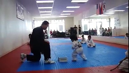A Little Baby Learning Kung Fu Very Funny
