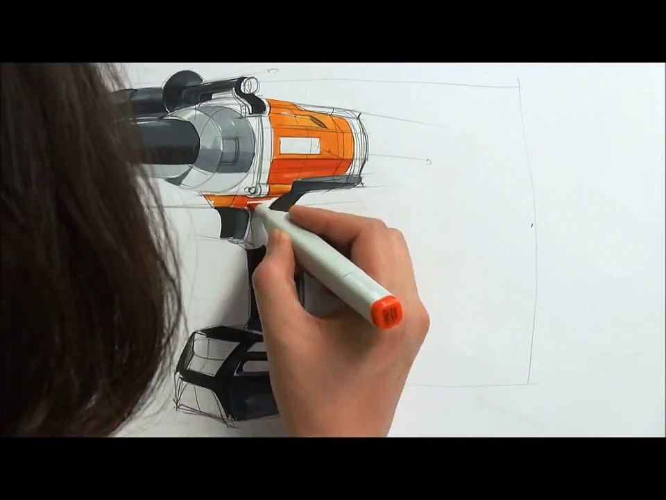Product sketch & marker technique