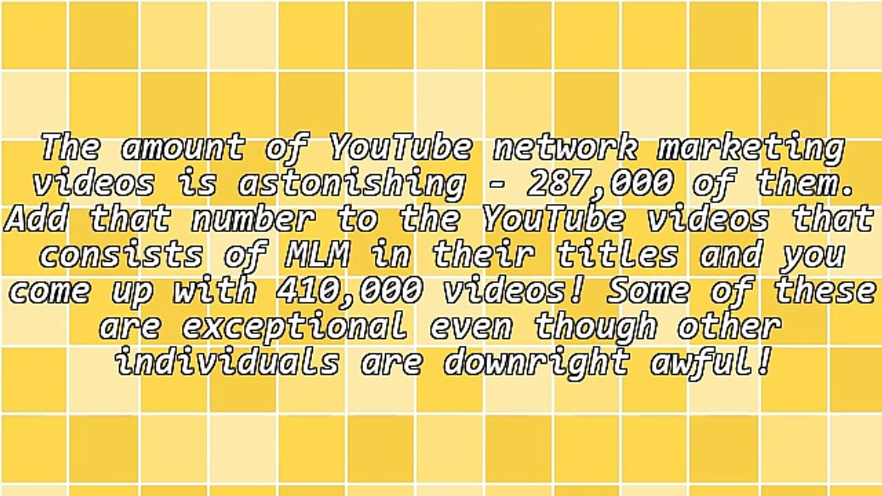 Youtube Network Marketing Videos For Concerns And Answers