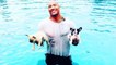 The Rock Saves His Puppies From a Pool