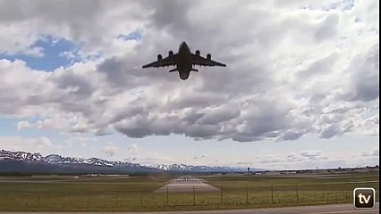 C 130J and C 17 Super Hercules Landing