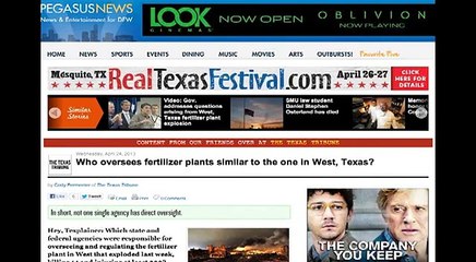 Motive for Texas Fertilizer Plant Missile: Ammonium Nitrate for Future False Flags