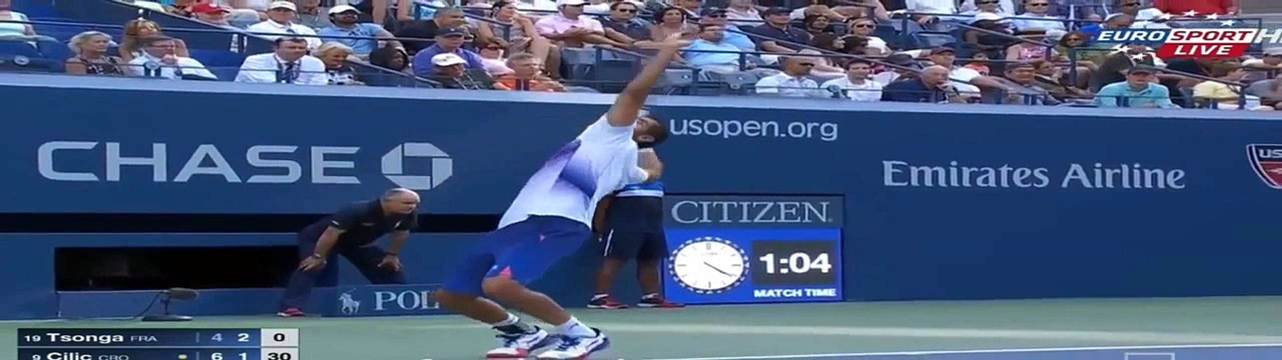 Jo Wilfried Tsonga vs Marin Cilic || US Open 2015 |HD|