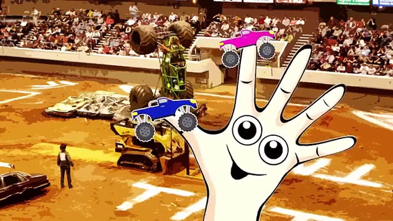 MONSTER TRUCK Finger Family | Songs For Kids | Surprise Eggs Animatio