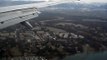 KLM boeing 737 landing runway 23 at Geneva Airport, Approach over Lake Geneva