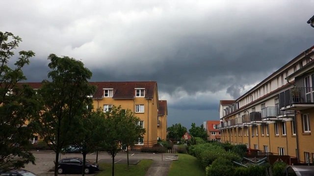 Megazelle Unwetter Hochwasser Greifswald 11.06.2014