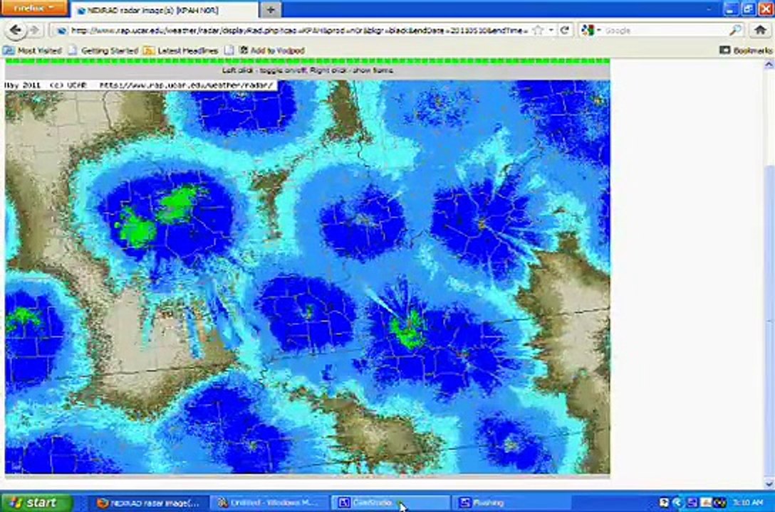 Something Odd On Nexrad Radar Reflectivity 5/10/11