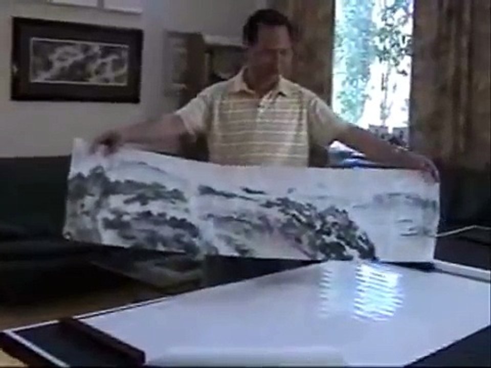 How to Mount a Large Chinese Painting (1)