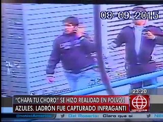 'Chapa tu Choro': capturan ladrón en Polvos Azules y lo entregan a la policía