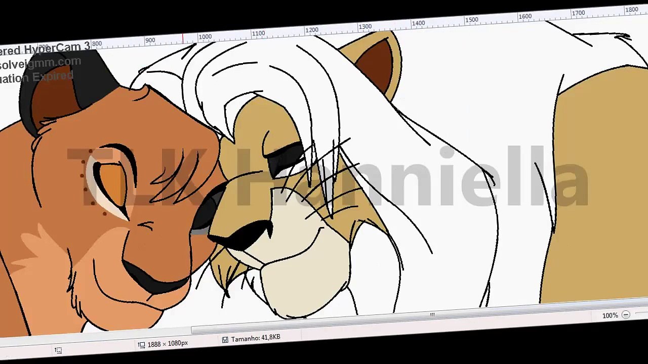SpeendPaint Hanniella and Kloudh (The Lion king) Love forever