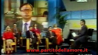 Moana in tribuna elettorale del Partito dell'Amore, 1993.