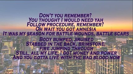 Copy of Taylor Swift   Bad Blood ft  Kendrick Lamar lyric video