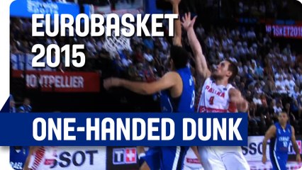 Fischer to Eliyahu for the One-Handed Jam! - EuroBasket 2015