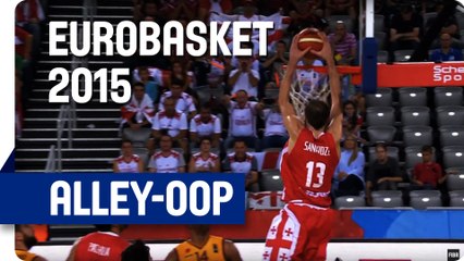 Tsintsadze Lobs it to Sanikidze for the Alley-Oop! - EuroBasket 2015