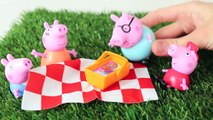 Peppa Pig Play Doh Picnic Adventure Car Play Dough Sandwich Lunch Mummy Pig DisneyCarToys