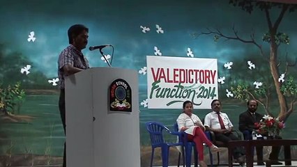welcome speech on valedictory function 2013 - 14 batch
