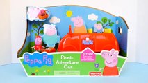 Peppa Pig Upside Down Party Peek N Surprise Picnic Adventure Car Toys with Play Doh