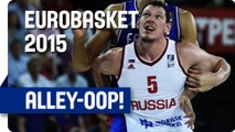 Pateev with the Catch and Alley-Oop Slam v France! - EuroBasket 2015