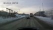 DASH CAM HD ICY ROAD Car Crashes Into Wall BRAKES CONCRETE