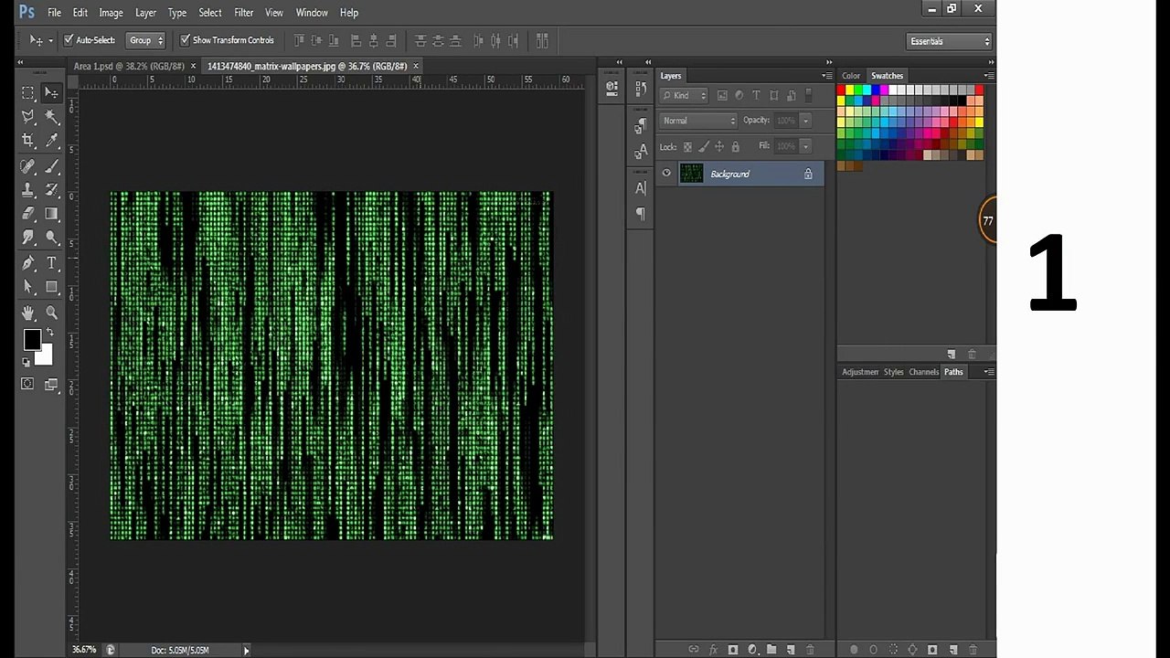 Tutorial Desain "Inisial Dengan Gambar Keluar Dari Objek" - Adobe Photoshop